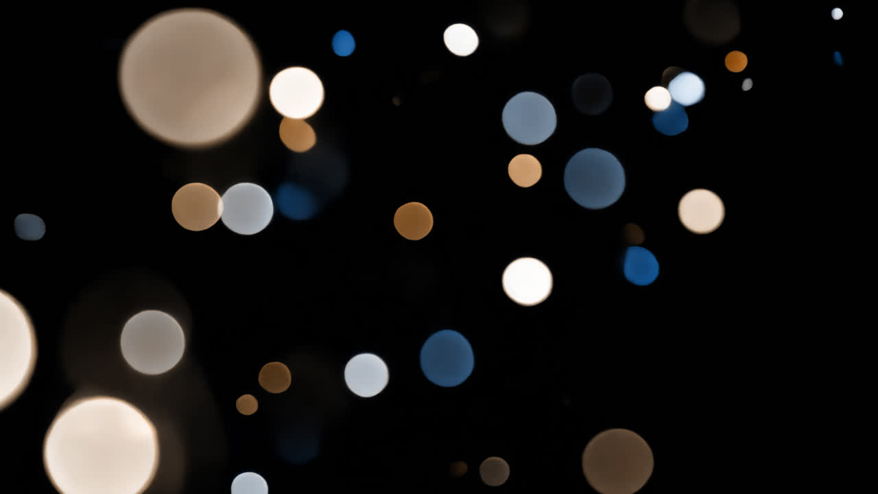 Abstract bokeh lights background animated overlay, transparent 4K video, alpha channel, ProRes 4444