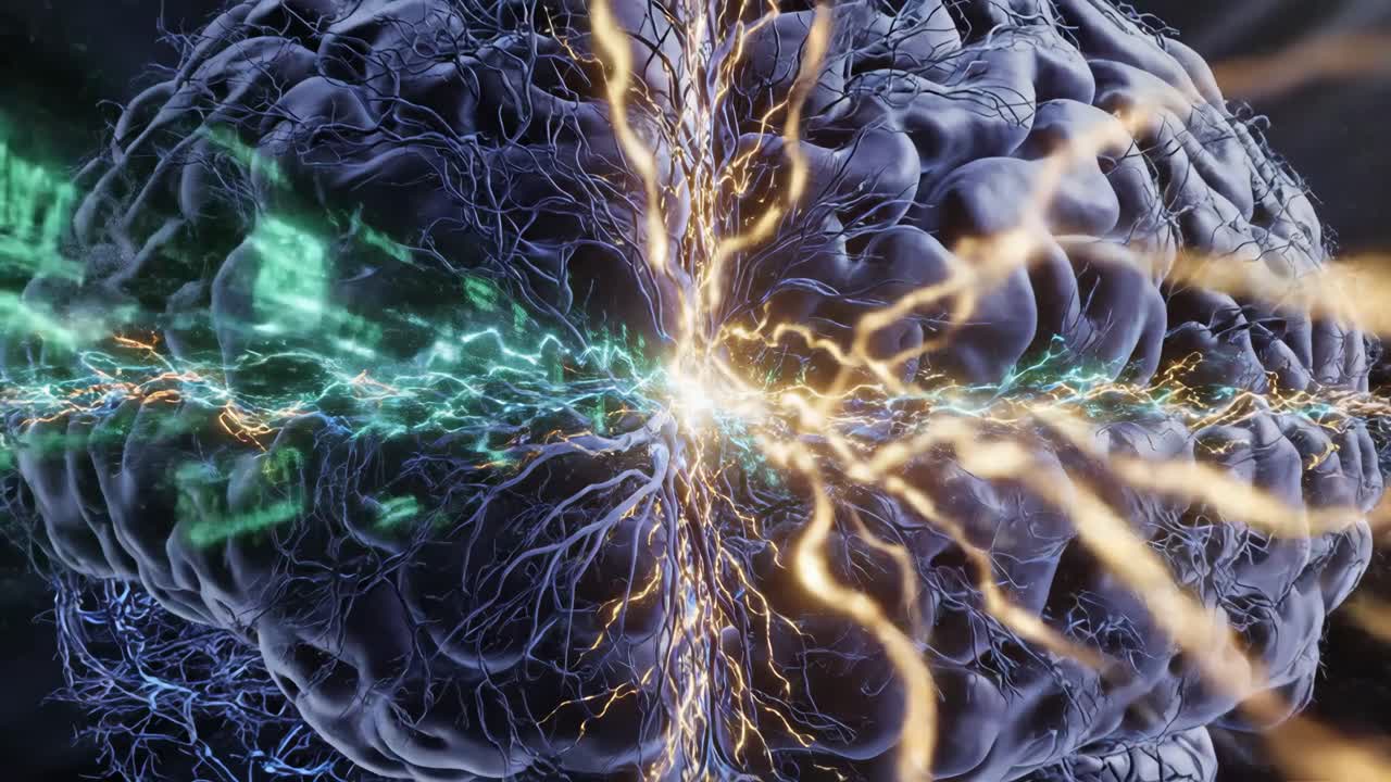 Brain with Neural Network Connections