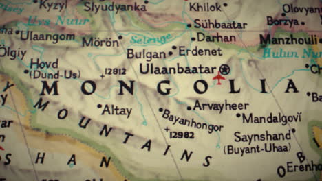 a detailed map of mongolia