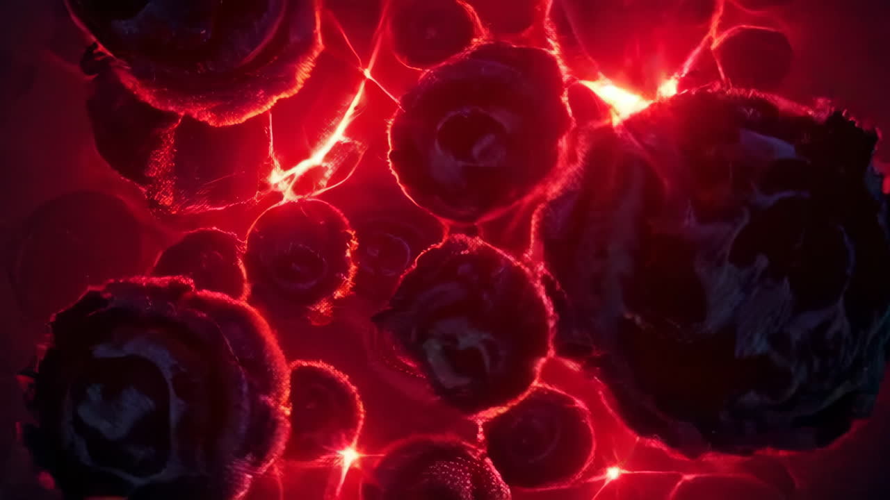 ruinas submarinas y rosas brillantes