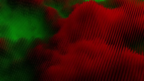 abstract red and green 3d wave pattern