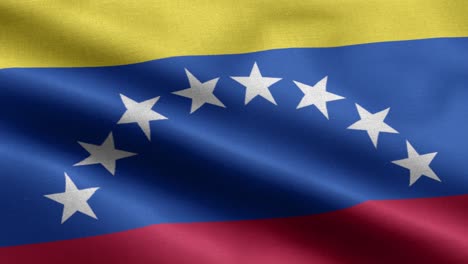 closeup waving loop 4k national flag of venezuela