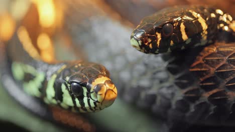 Spilotes-pullatus,-commonly-known-as-the-caninana,chicken-snake,yellow-rat-snake,-or-serpiente-tigre,-is-a-species-of-large-nonvenomous-colubrid-snake-endemic-to-warmer-parts-of-the-Americas.