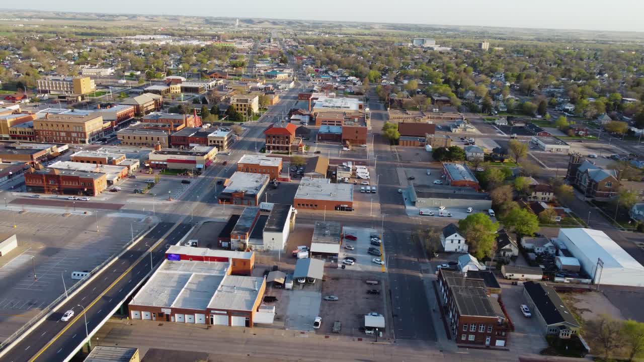 North Platte, Nebraska, downtown and surrounding town