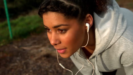 fit woman catching her breath