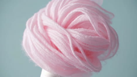 close-up of pink cotton candy