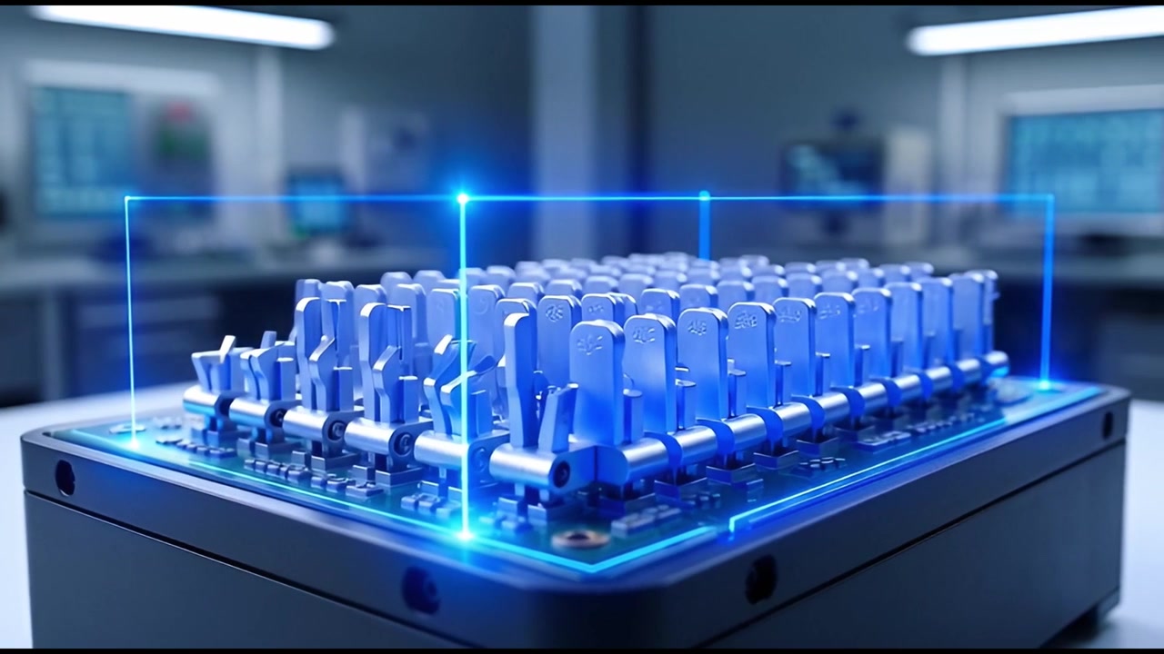Digital Data Flow on a High-Tech Circuit Board