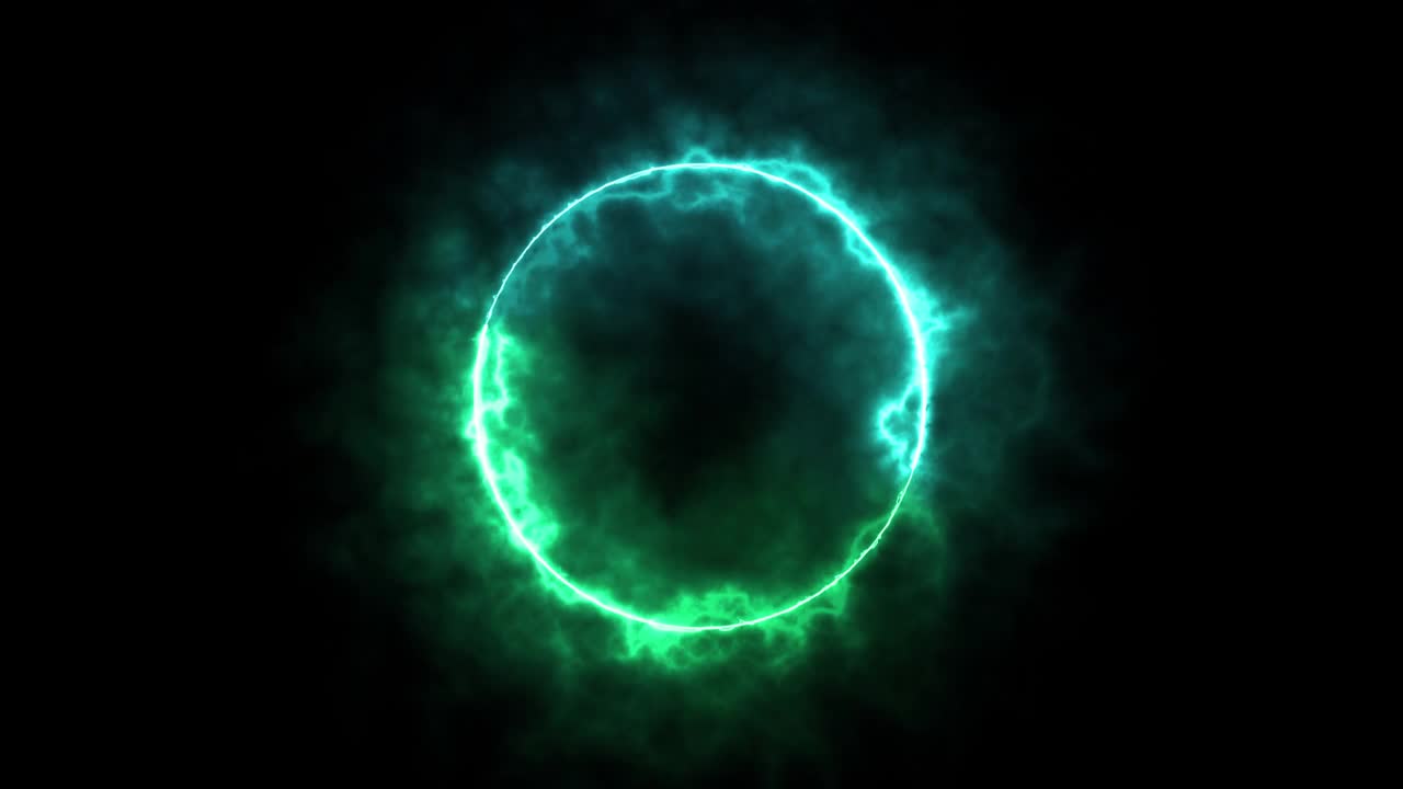 Multi scene of colorful circle round light motion abstract in black background