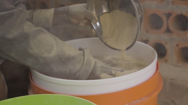 Polvere di baobab setacciata dopo la lavorazione