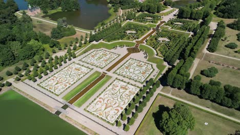 danish royal garden - frederiksborg - drone