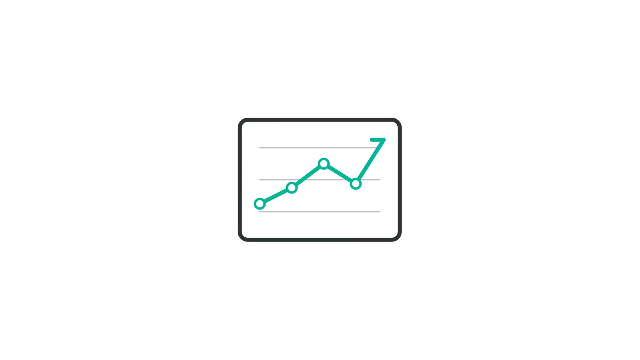 Animated Line Graph Showing Upward Growth Trend