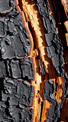 burnt tree bark texture