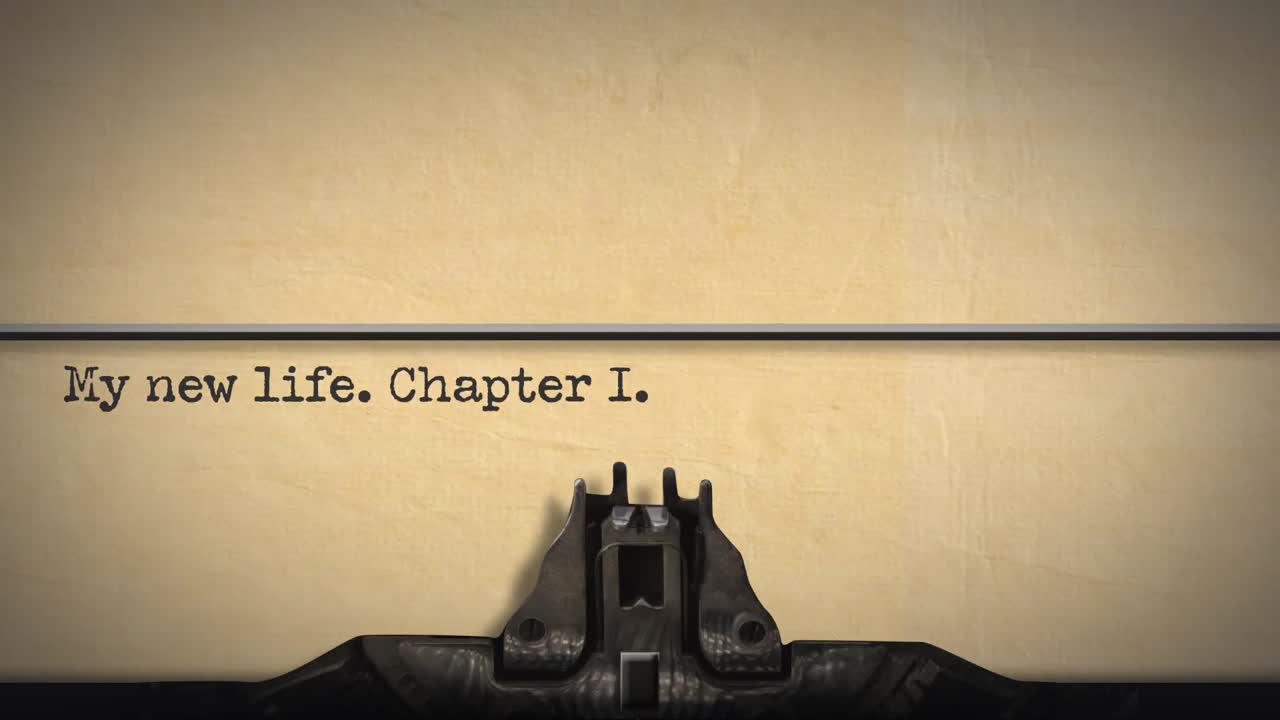 con una máquina de escribir