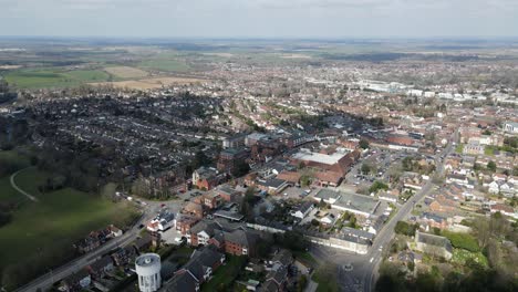 Billericay  Essex UK town centre  Aerial high POV