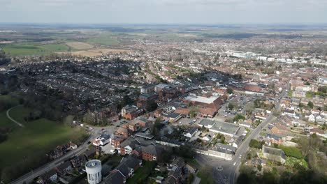 billericay  essex uk town centre  aerial high pov