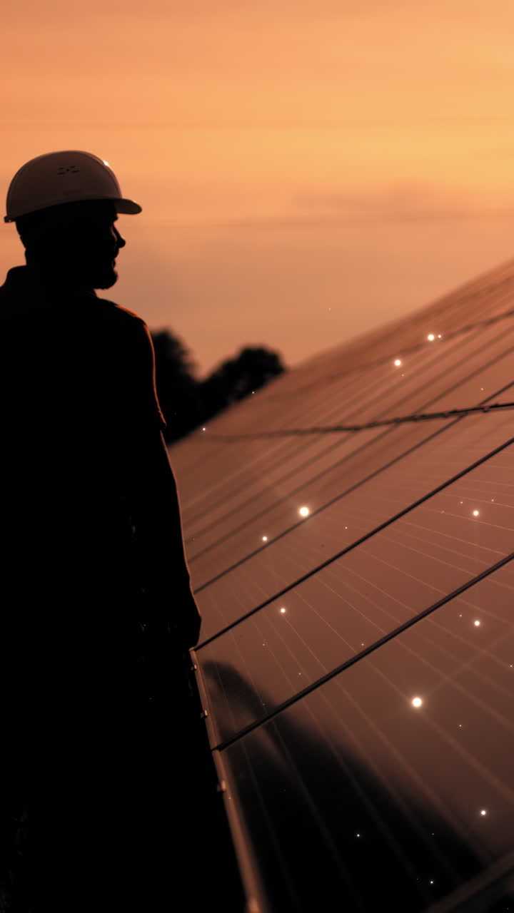 Solar panel inspection vertical video