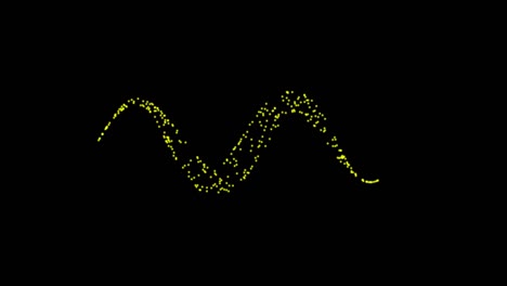tecnología abstracta líneas amarillas y verdes de puntos animados, círculos de partículas. modo de mezcla