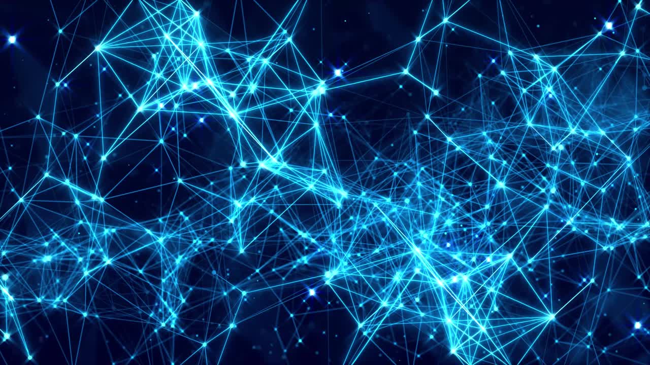 3d 4k bucle abstracto plexo formas de fondo de la animación.