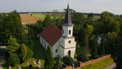 fotografía aérea, vista desde arriba de la iglesia de st.