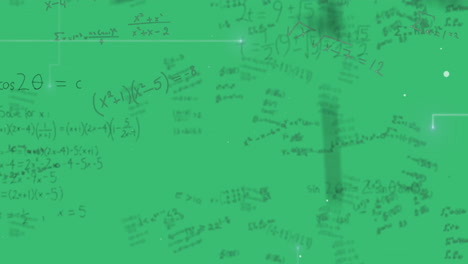 animación del procesamiento de datos digitales sobre un fondo verde