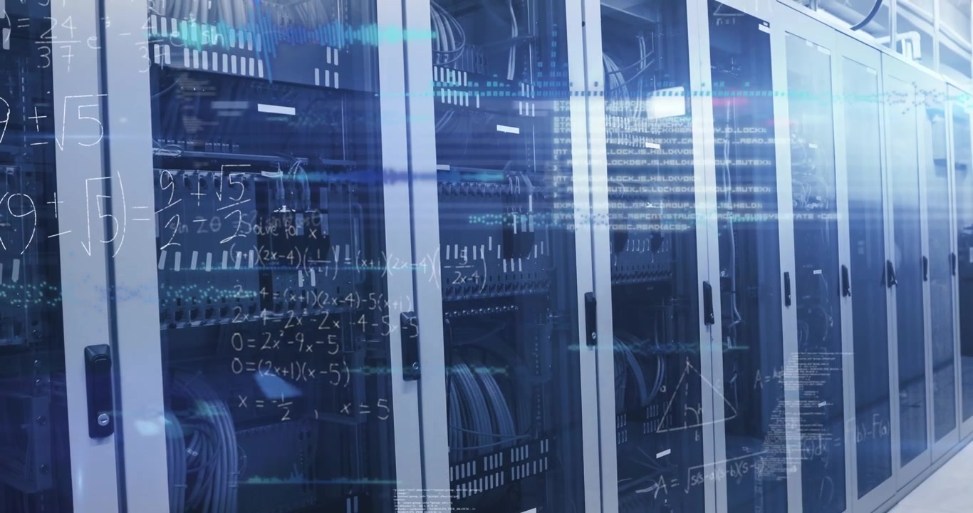 Animation of data processing over computer servers