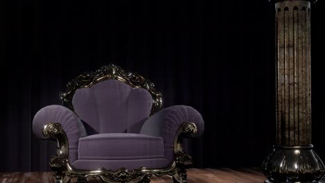 luxurious-theater-curtain-stage-with-chair