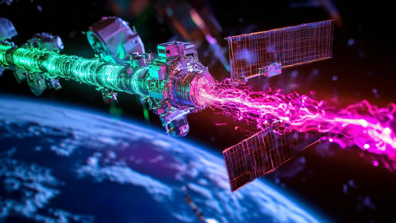 nave espacial futurista en órbita