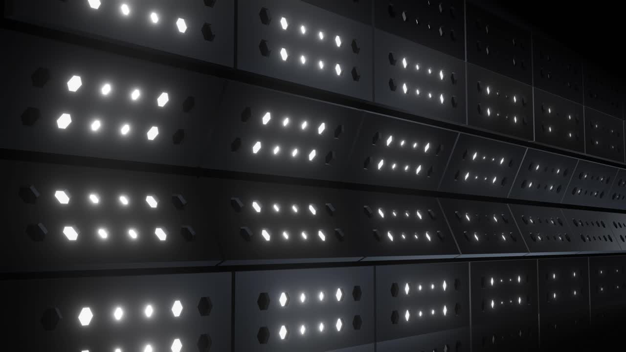 Futuristic LED Panel Wall