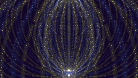 radiant blue and gold spiral pattern with brilliant star at the center