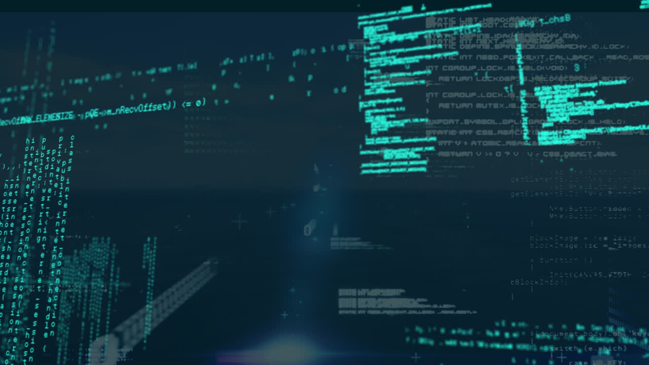 animación de diversos procesamientos de datos en el fondo de la marina