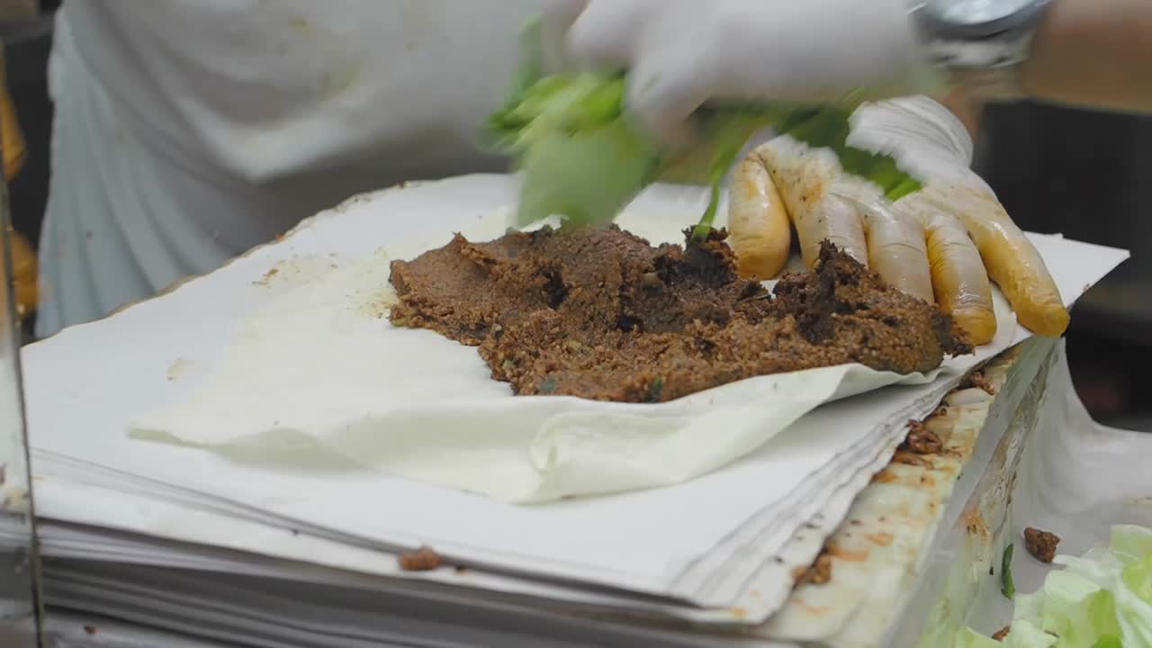 Preparazione di Pide/Gyro turco