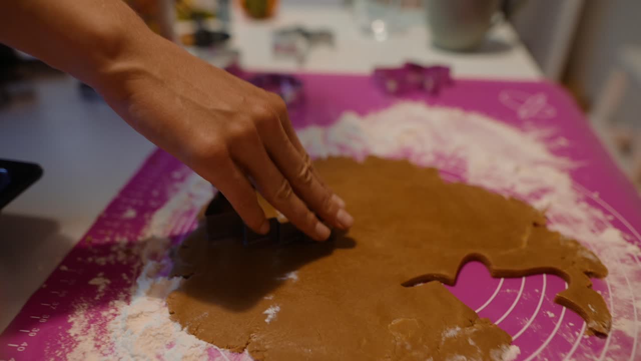 Making Christmas cookies
