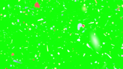 las formas de confeti cayendo en cámara lenta dof loop 4k