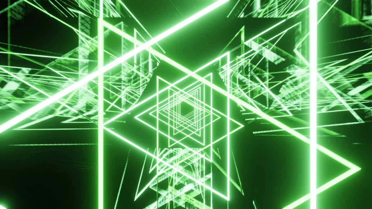 파티 배경 vj 루프를 위해 네온 녹색 라인 쇼