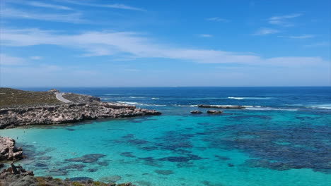 파라다이스 비치 (paradise beach), 투르코이즈 워터 (turquoise water), 로트네스트 아일랜드 (rottnest island), 드론 4k