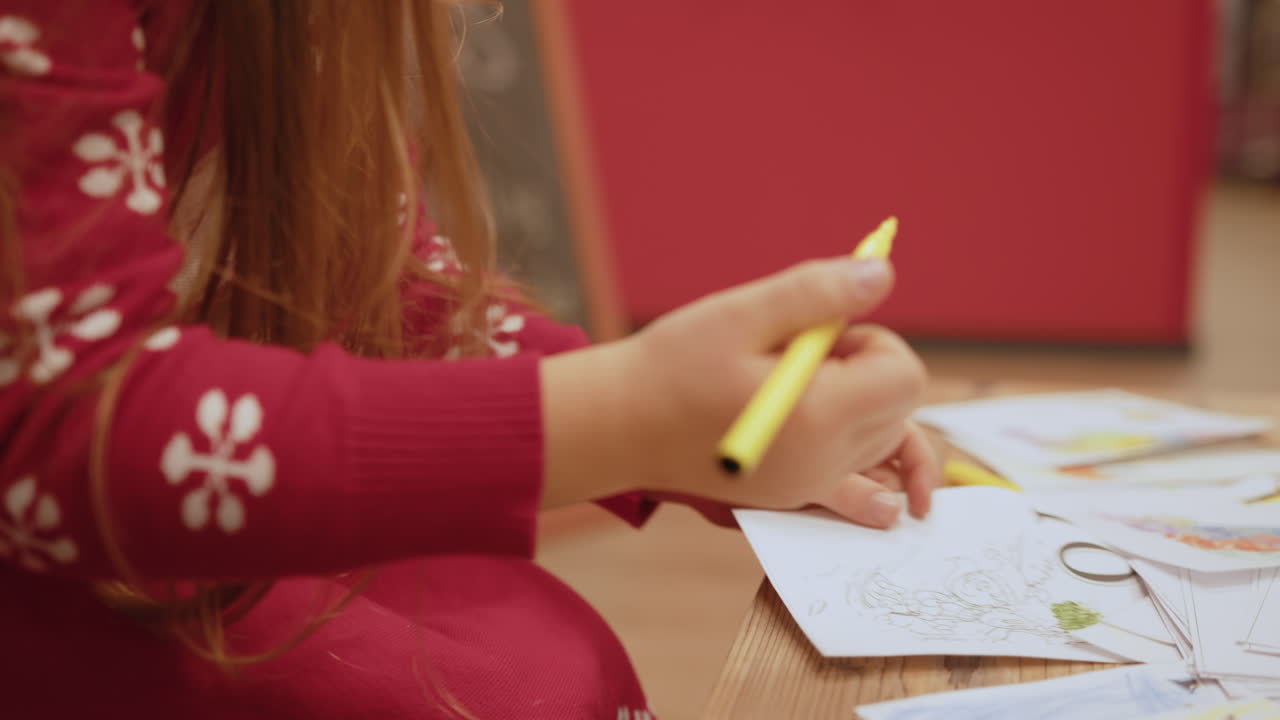 Child Drawing with Markers