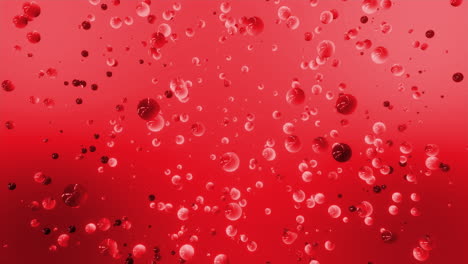 red bubbles background