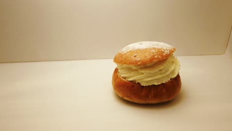 traditional swedish fat tuesday buns - semla. swedish traditional food.