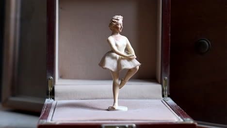 ballerina figurine in a music box