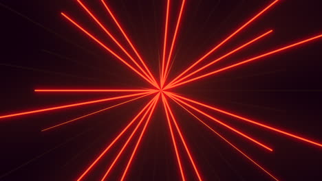 vibrant laser beam with converging red lines emitting from center