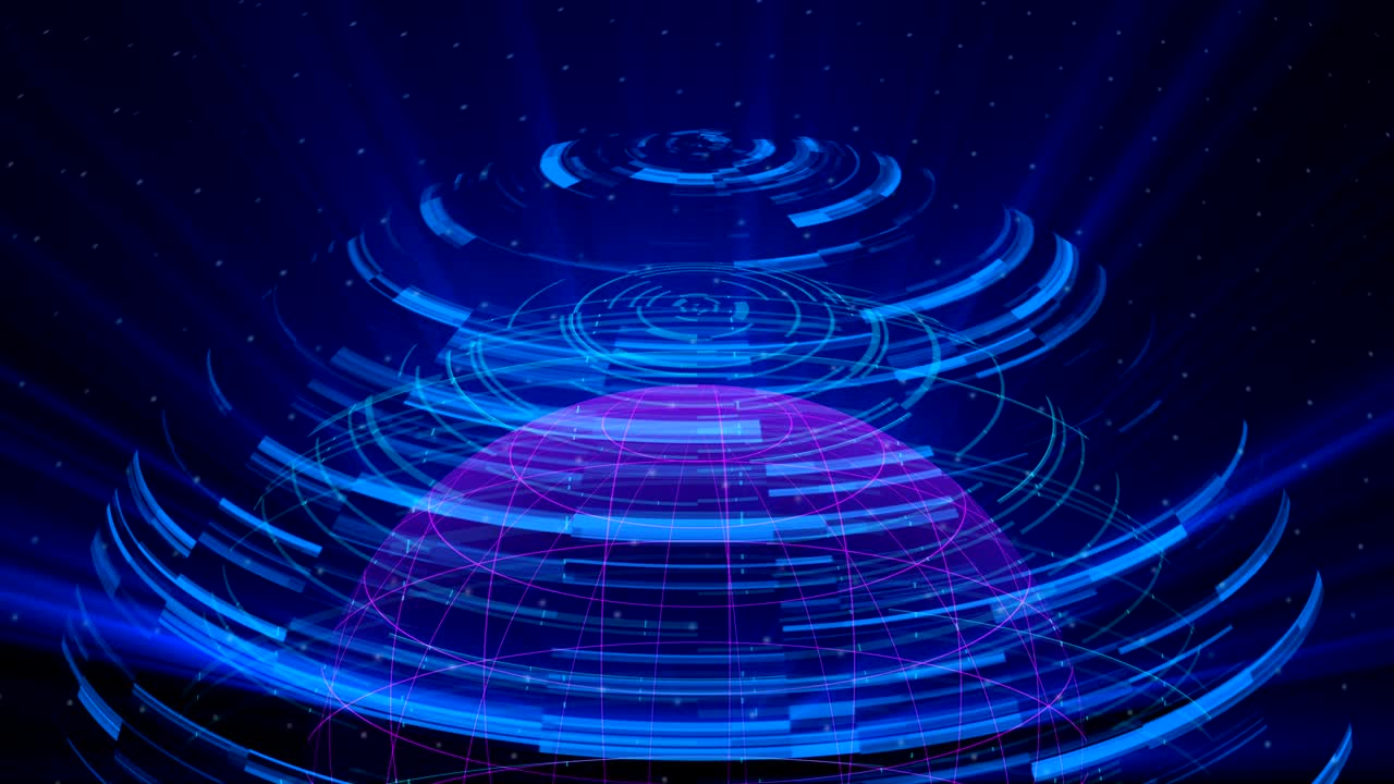 유리 세계 왜곡 디지털 배경 루프, 추상 3d 렌더링, 컴퓨터 생성 배경