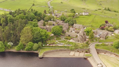 Langsett-Reservoir-rural-housing-at-England-Yorkshire