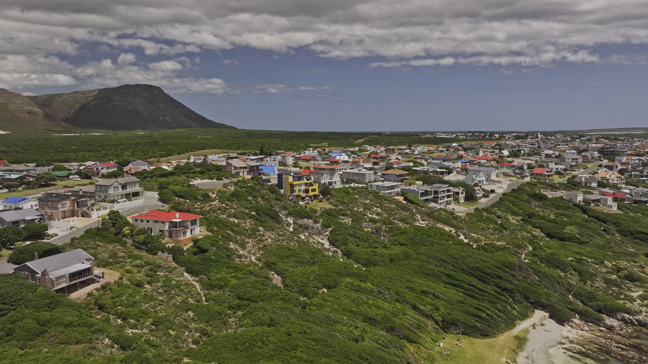 Aerial View of a Coastal Town