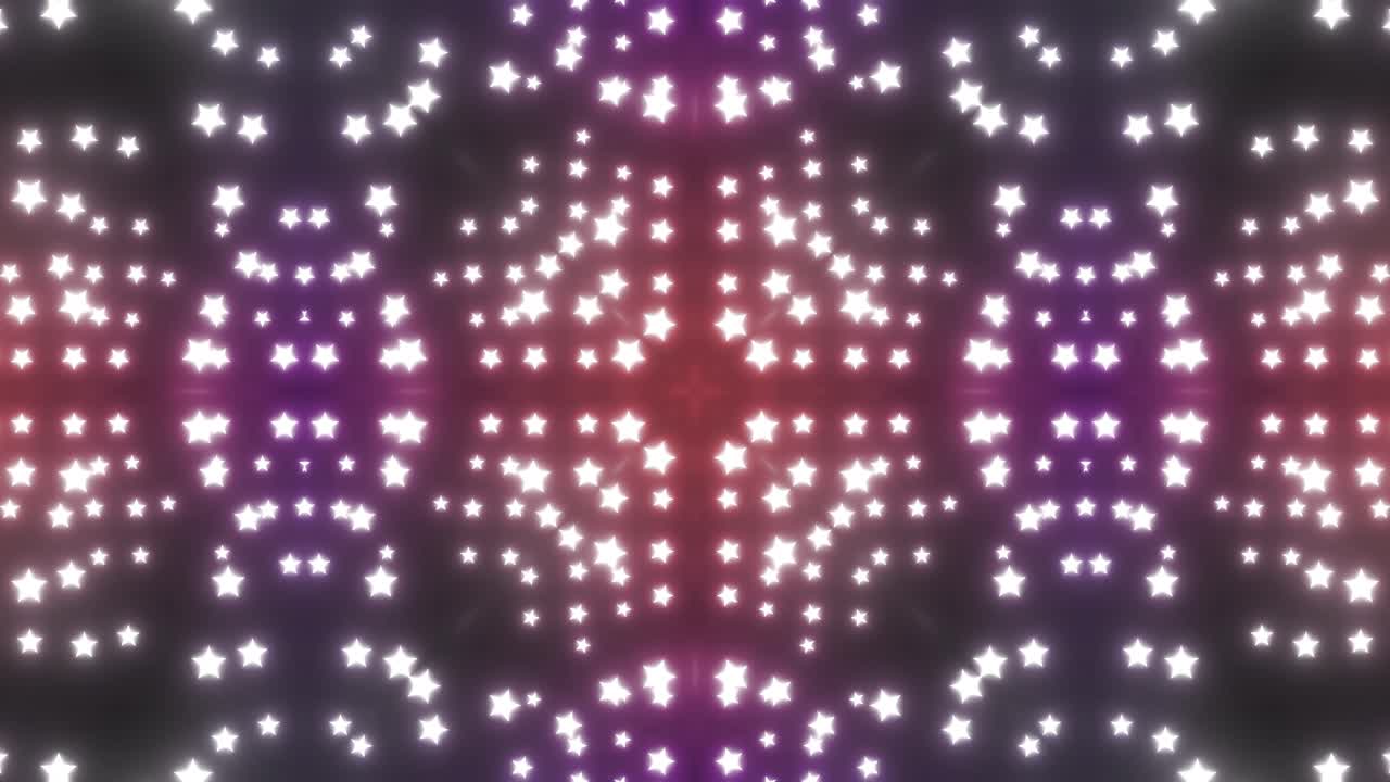 Abstract Glowing Star Kaleidoscope Pattern
