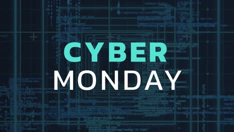 cyber lunes texto contra pantalla digital 4k