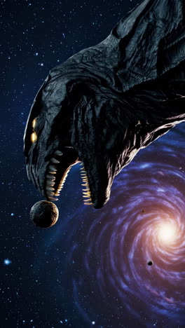 cosmic monster in space