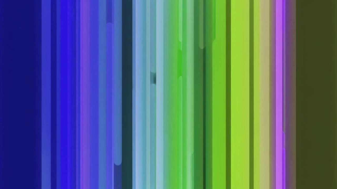 Abstract Colorful Vertical Bars Expanding and Contracting on Black Background