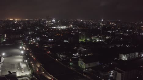 city at night nigeria drone 04