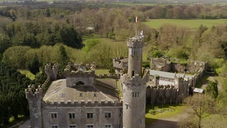 aerial view of charleville castle featuring the top tower in foreground