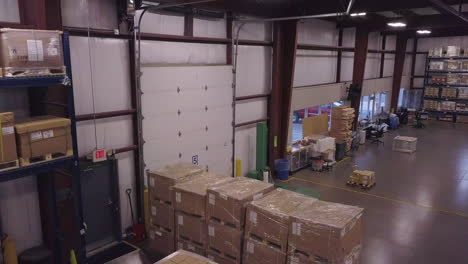 inside a busy warehouse